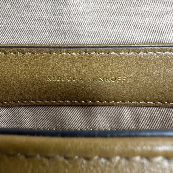 Rebecca Minkoff Military Leather Edie Maxi Chain Shoulder Bag - Picture 10 of 12